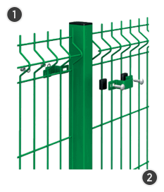 SYSTEM OMEGA - na słupach o przekroju 60x40 mm.